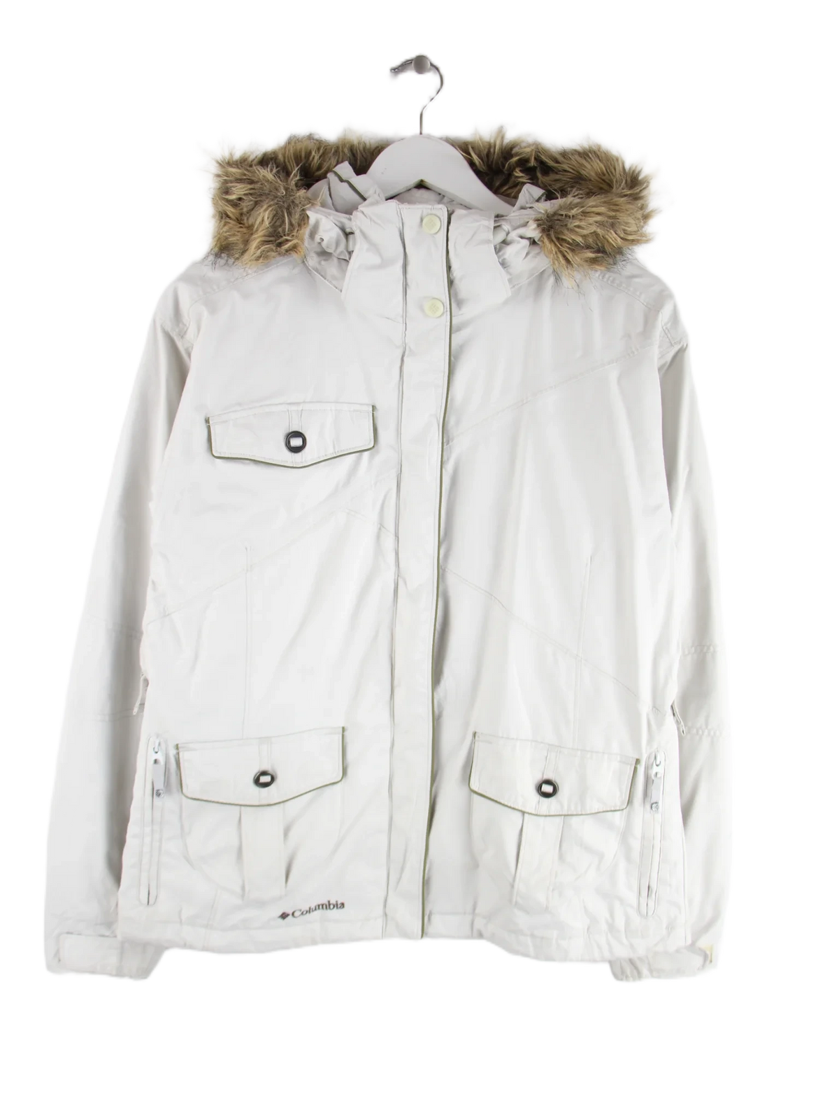 Columbia Jacke Beige M – Vorderseite