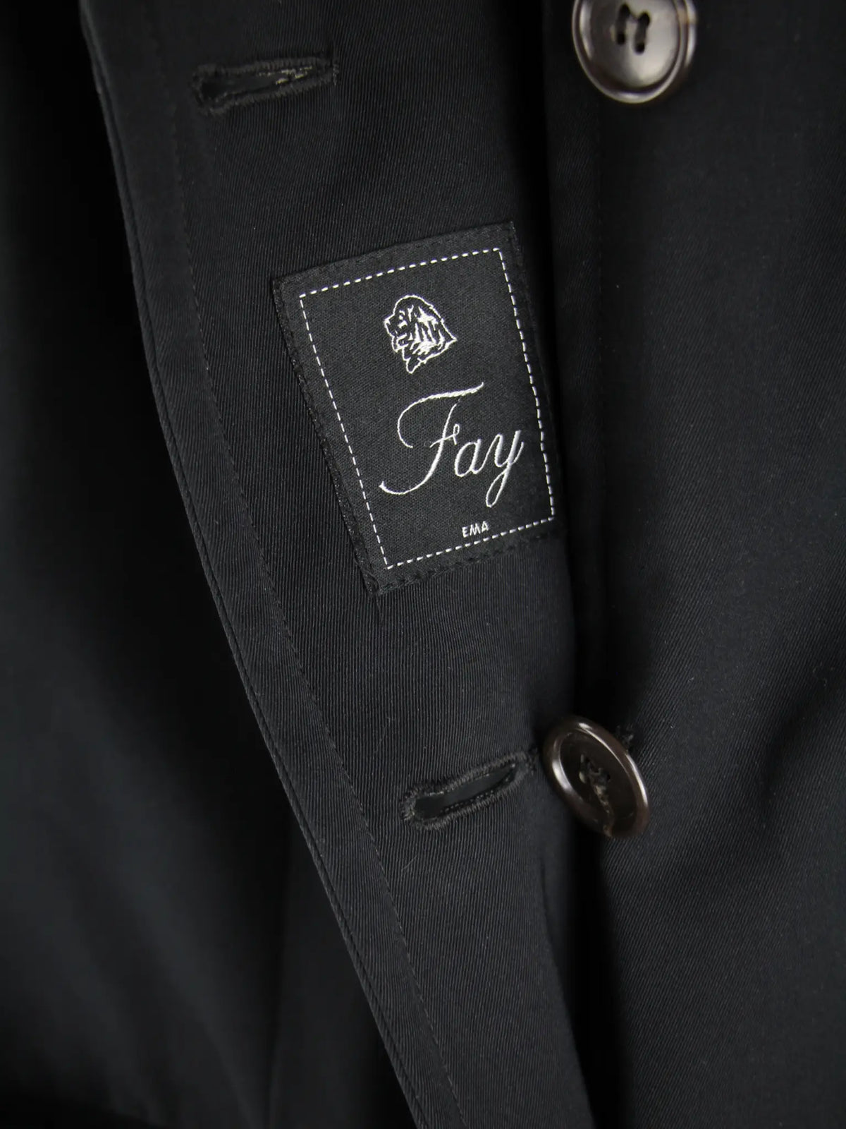 Fay Mantel Schwarz M – Etikett