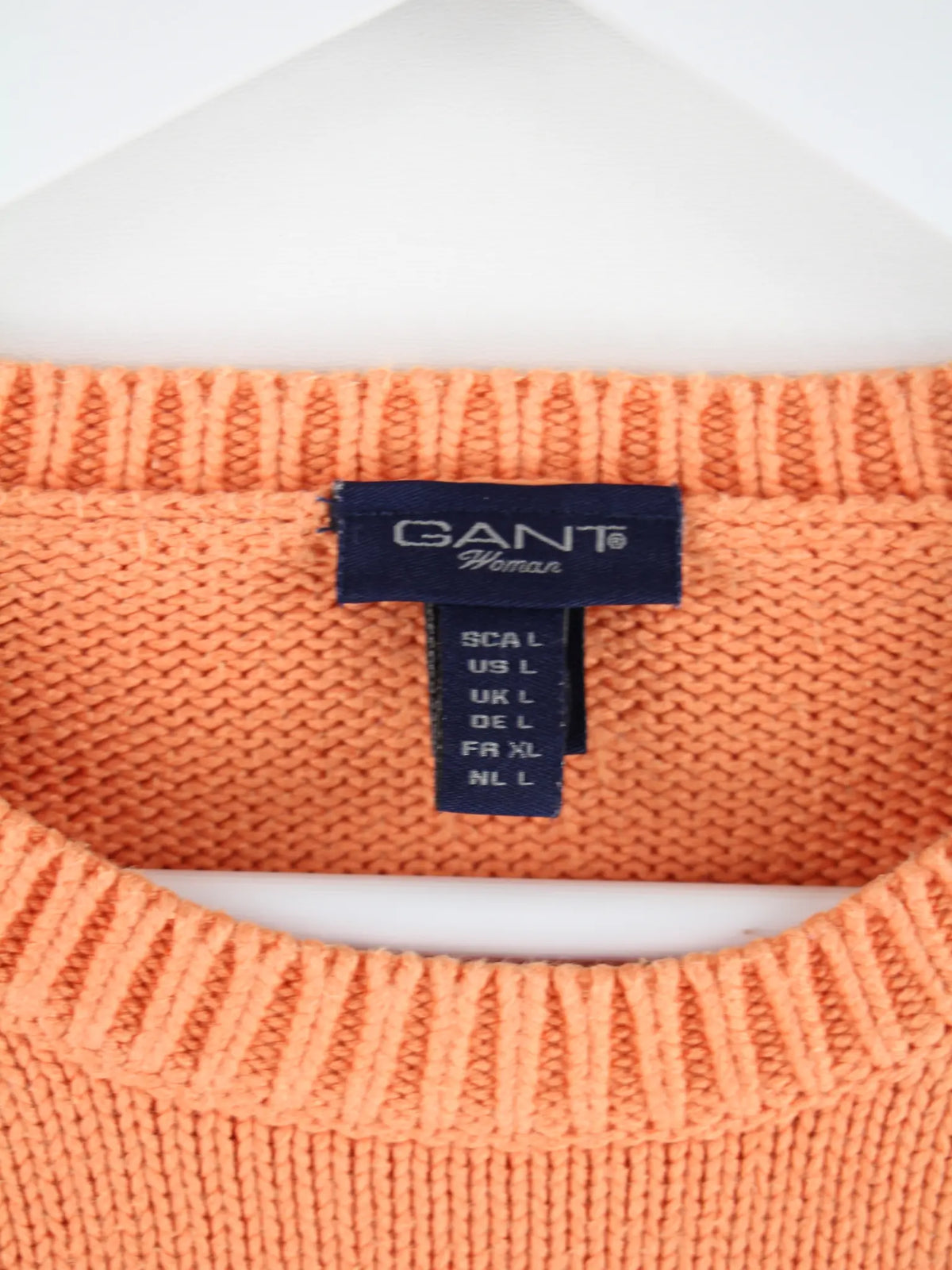 Gant Pullover Orange L – Etikett
