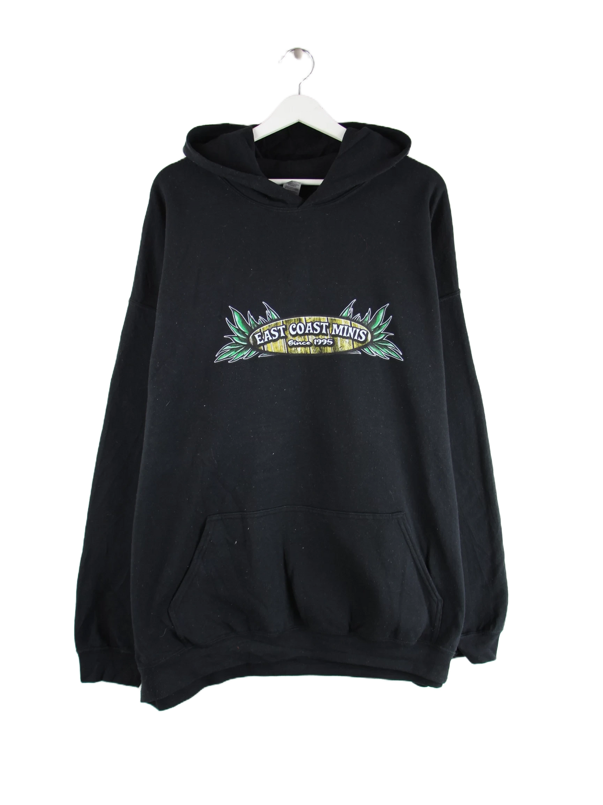 Gildan Hoodie Schwarz 4XL – Vorderseite