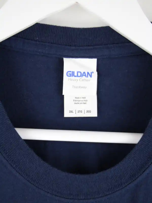 Gildan T-Shirt Blau XXL – Etikett