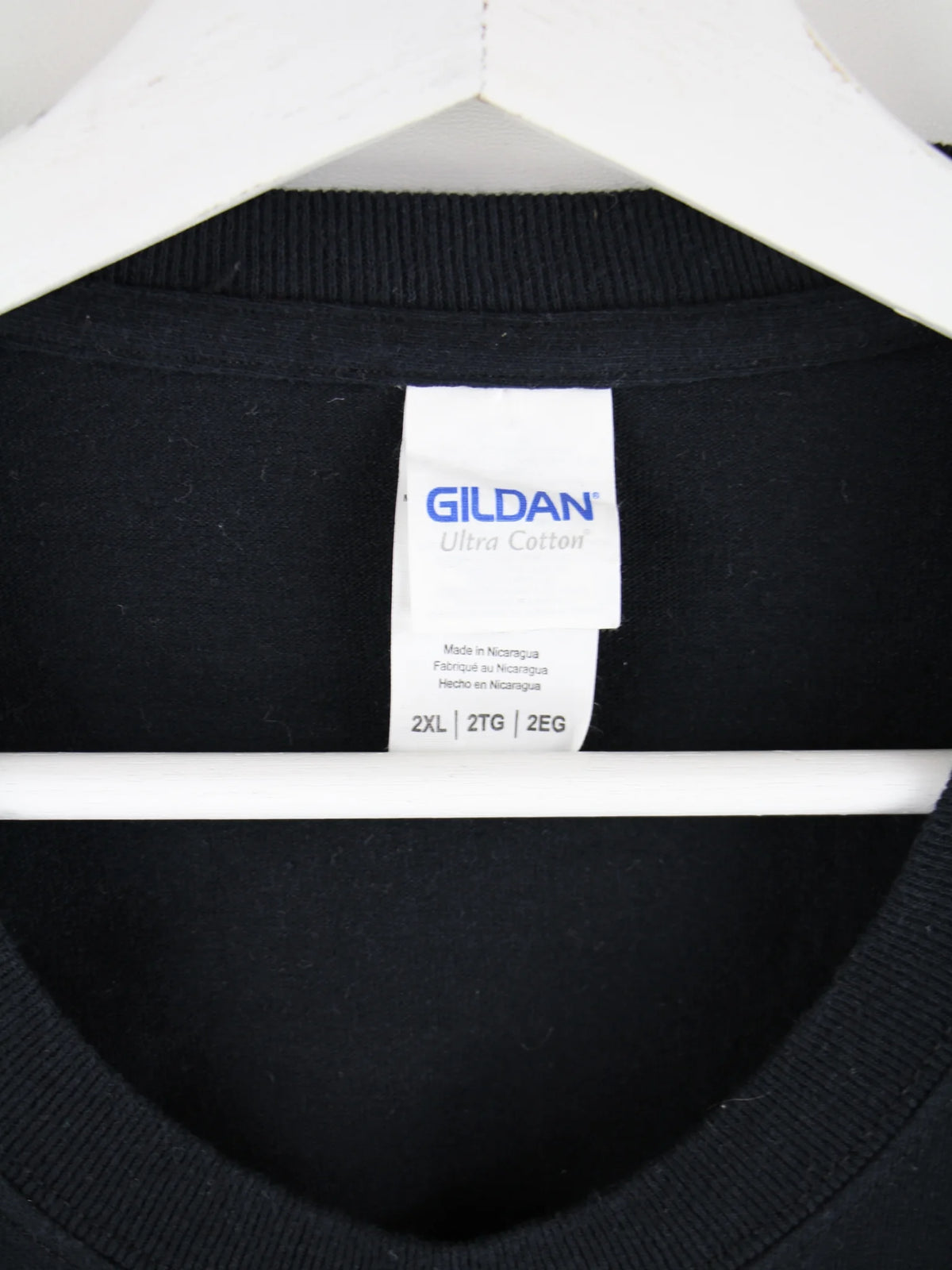 Gildan T-Shirt Schwarz XXL – Etikett