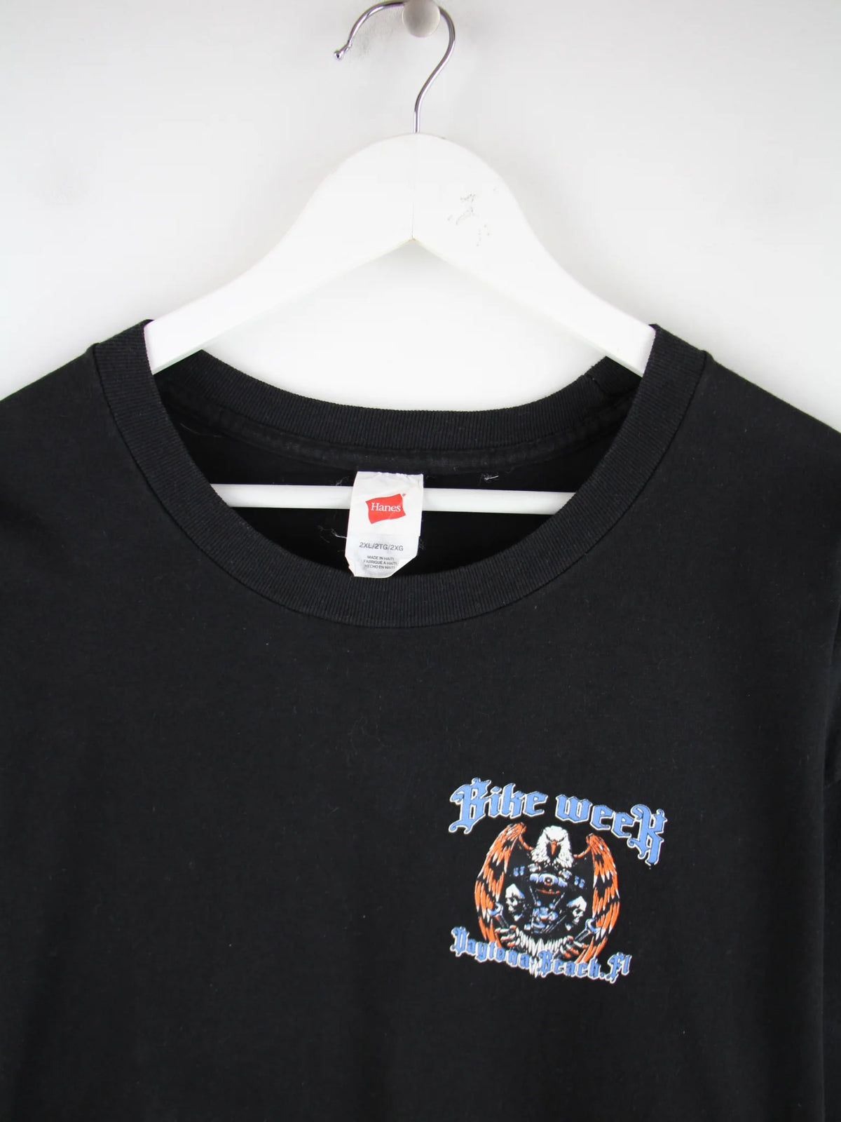 Hanes T-Shirt Schwarz XXL – Detailansicht Vorderseite