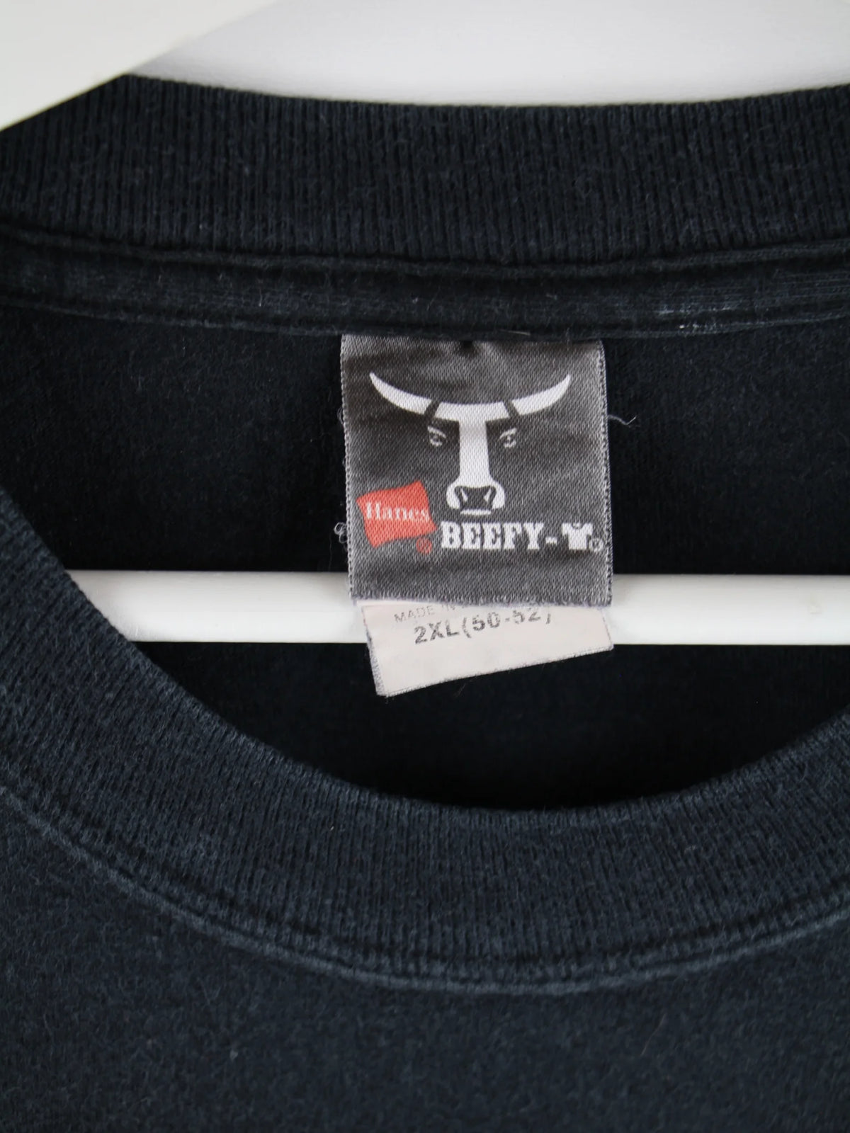Hanes T-Shirt Schwarz XXL – Etikett