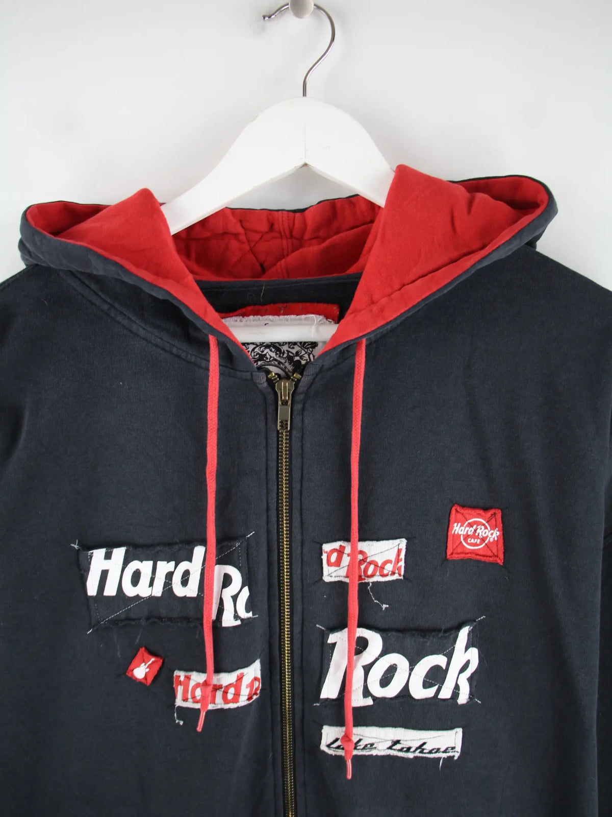 Hard Rock Cafe Hoodie Schwarz XXL – Detailansicht Vorderseite