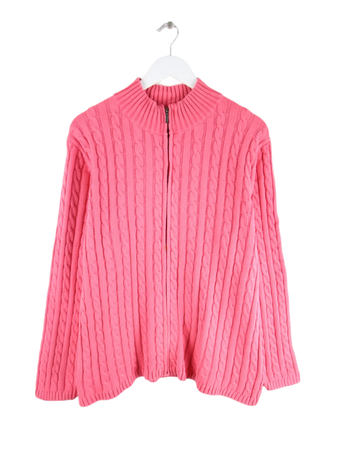 L.L. Bean Strickjacke Pink XXL – Vorderseite