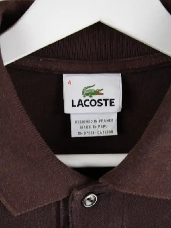 Lacoste Polo Braun S – Etikett