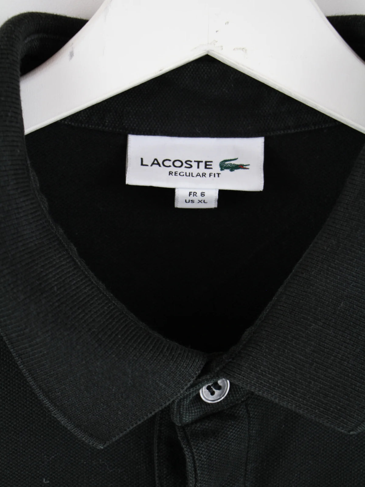 Lacoste Polo Schwarz XL – Etikett