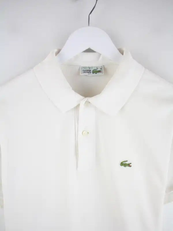 Lacoste Polo Weiß L – Detailansicht Vorderseite