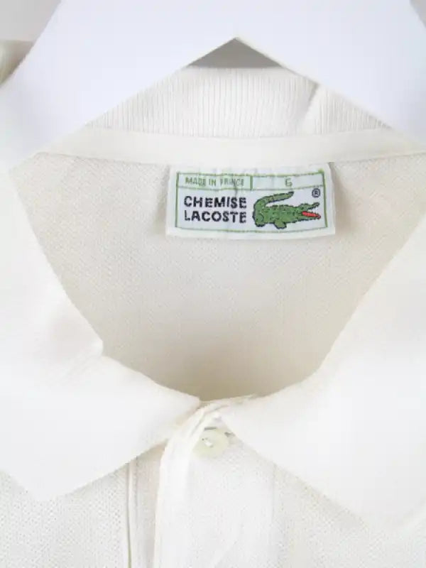 Lacoste Polo Weiß L – Etikett