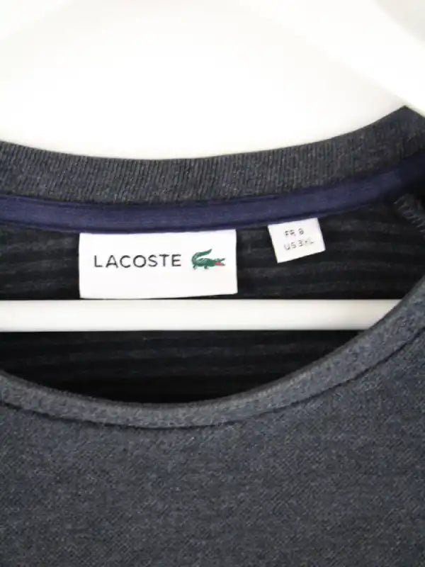 Lacoste Sweater Grau 3XL – Etikett