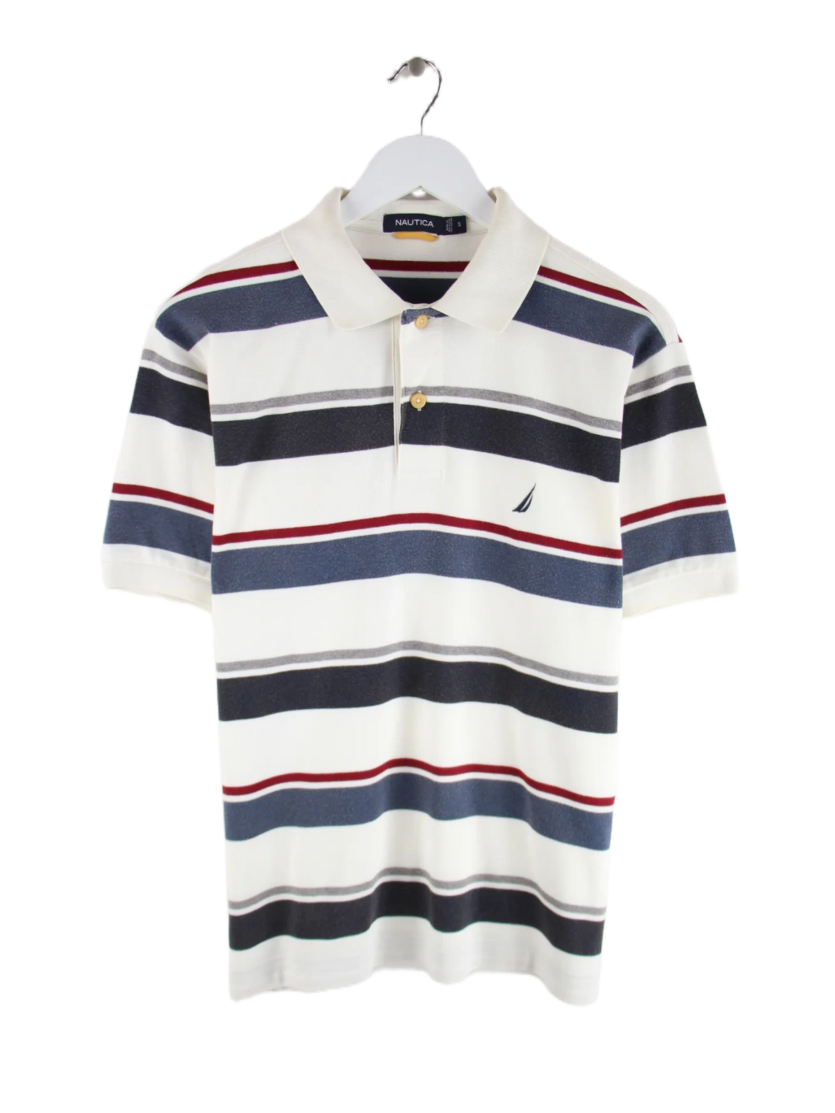 Nautica Polo Weiß S – Vorderseite