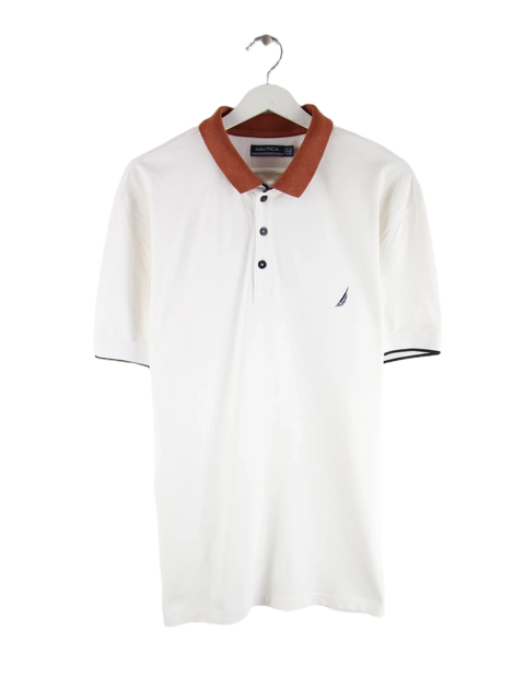 Nautica Polo Weiß XL – Vorderseite