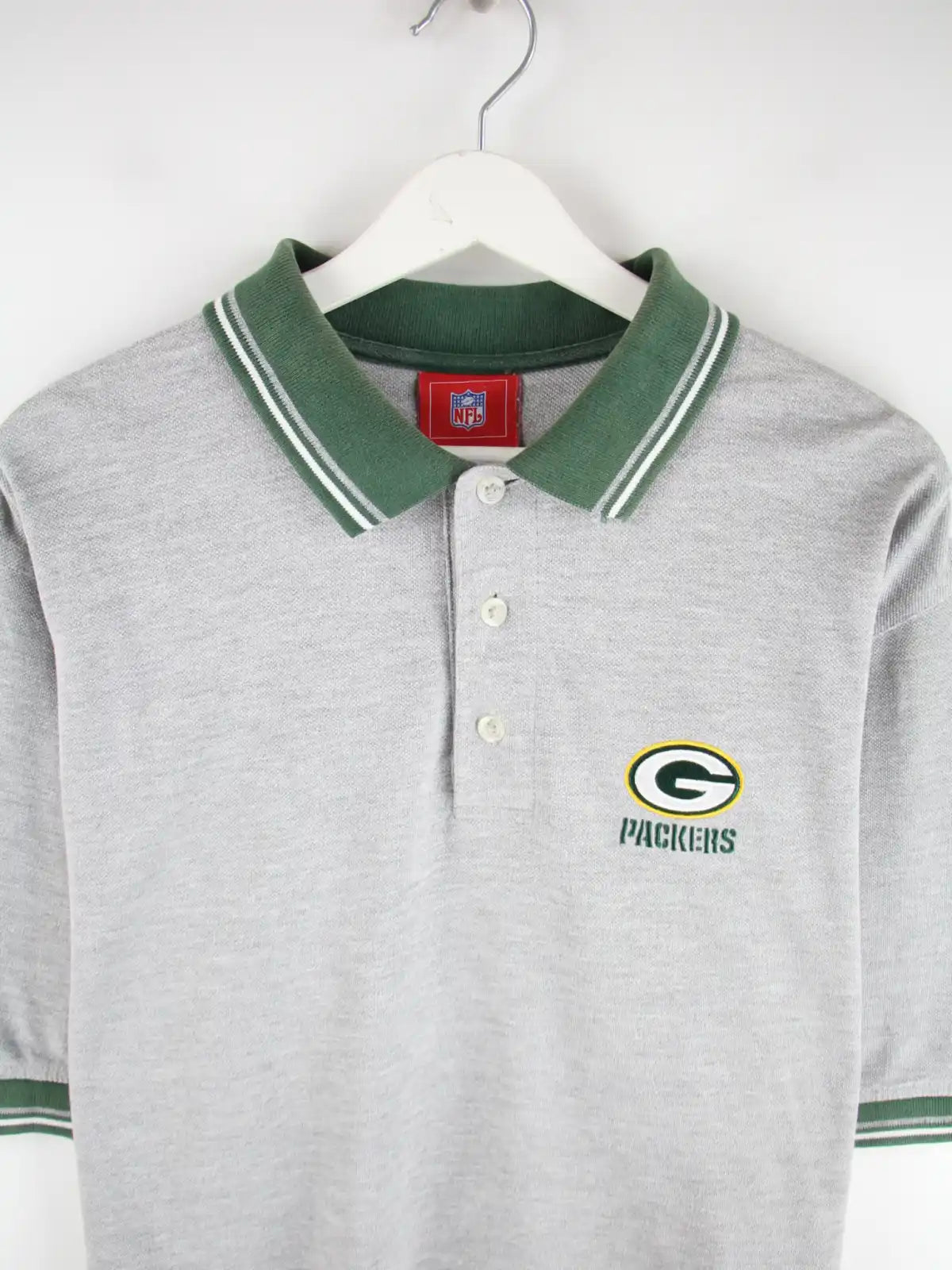 NFL Polo Grau XXL – Etikett