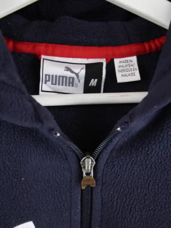 Puma Hoodie Blau M – Detailansicht Vorderseite