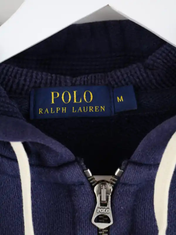 Ralph Lauren Hoodie Blau M – Detailansicht Vorderseite