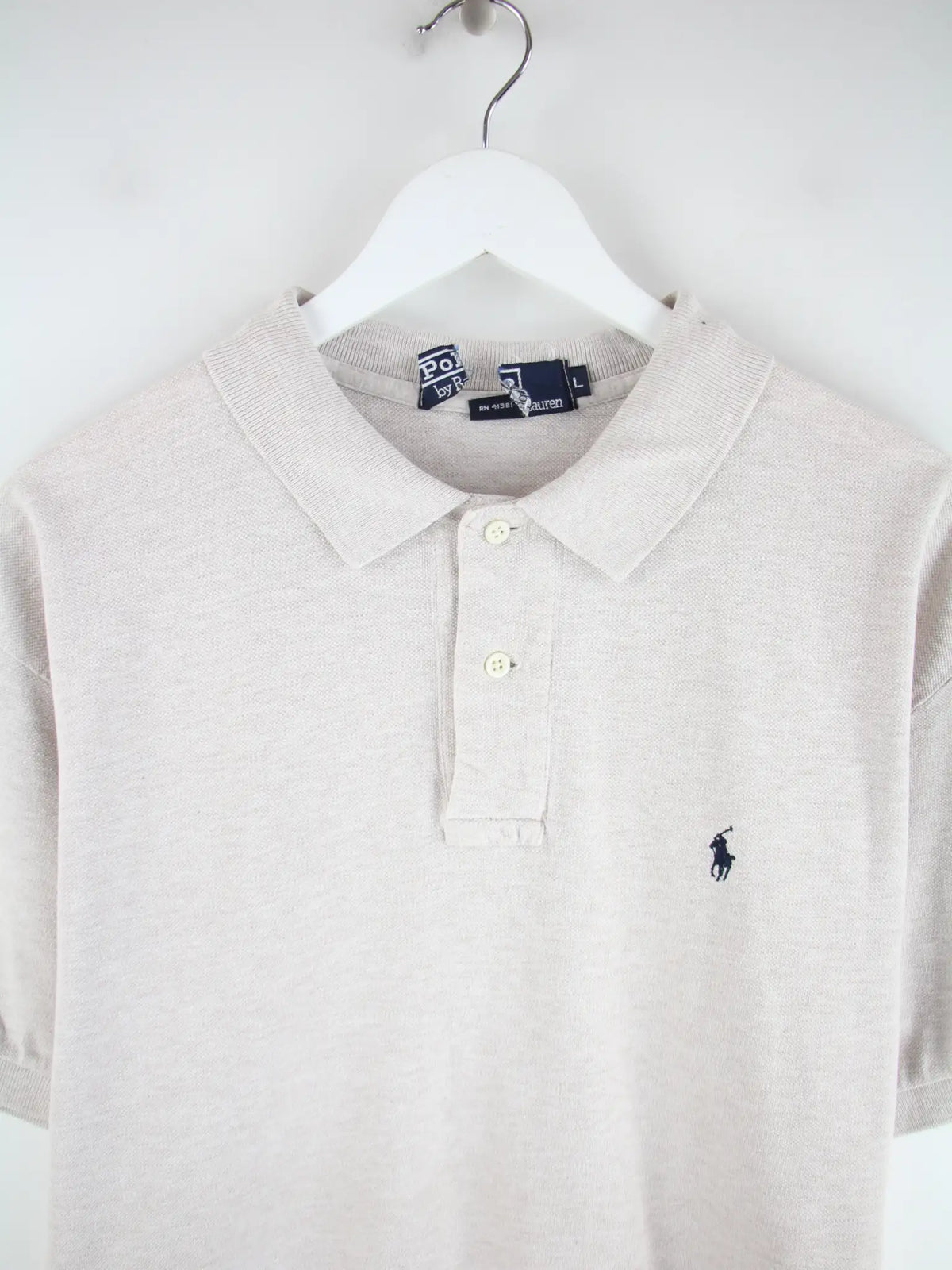 Ralph Lauren Polo Beige L – Detailansicht Vorderseite