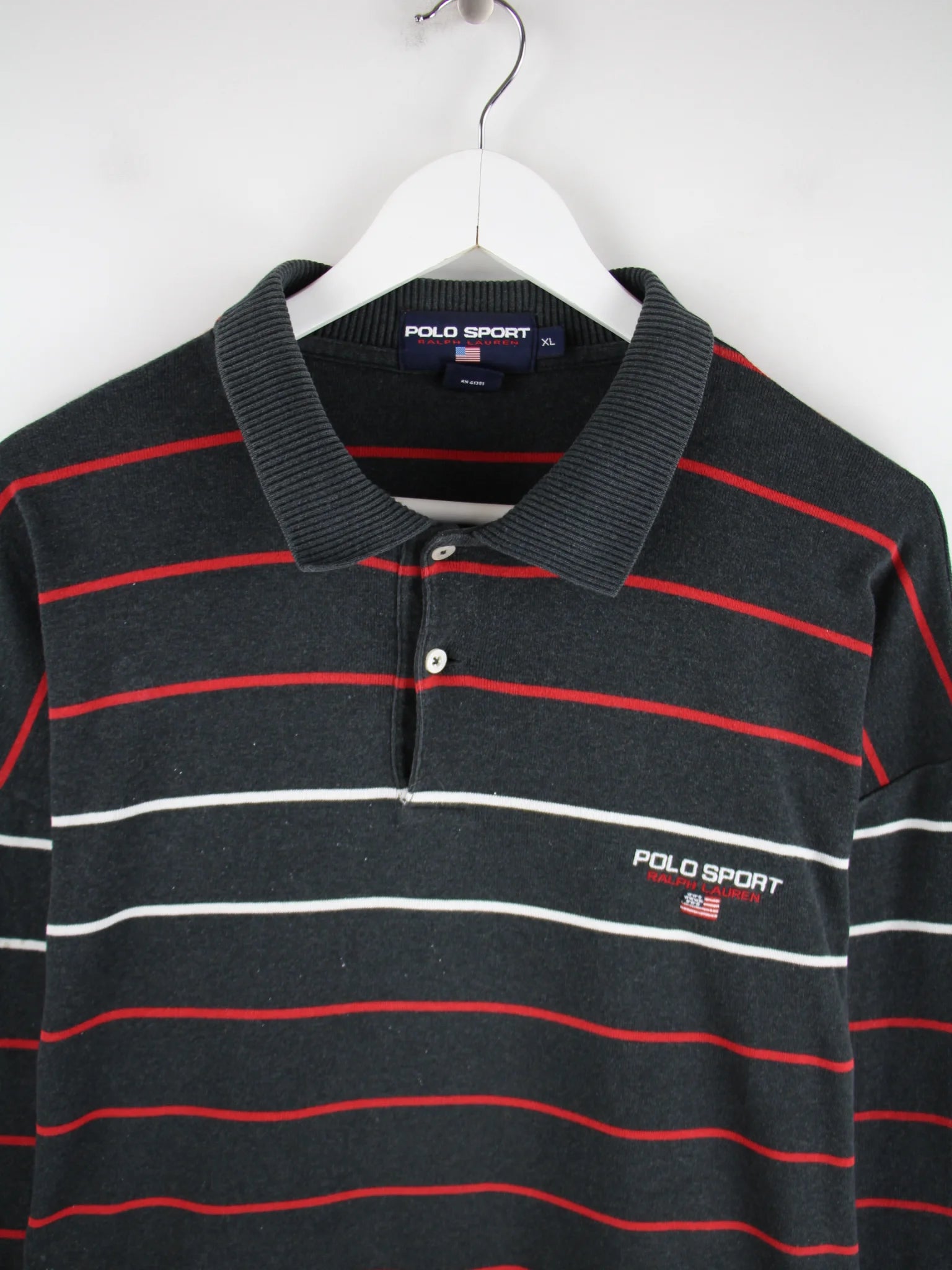 Ralph Lauren Polo Grau 4XL – Detailansicht Vorderseite