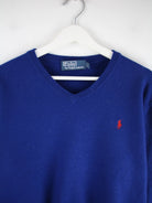 Ralph Lauren Pullover Blau L – Detailansicht Vorderseite