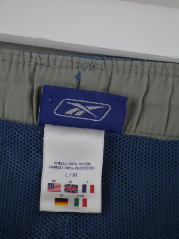 Reebok Track Pants Blau L – Detailansicht Vorderseite