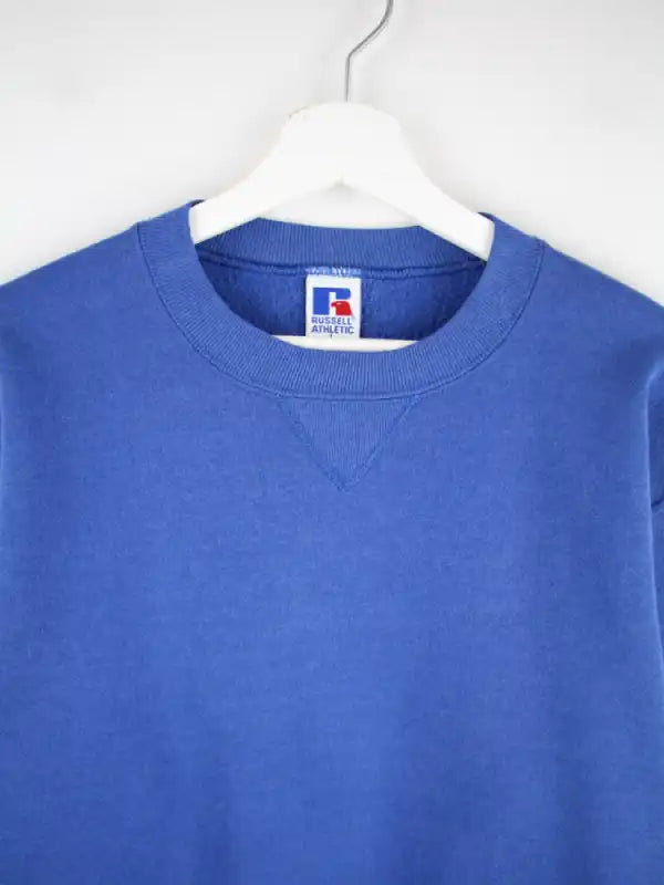 Russell Athletic Sweater Blau L – Detailansicht Vorderseite