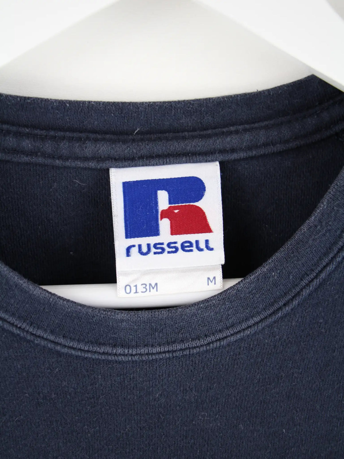 Russell Athletic Sweater Blau M – Etikett