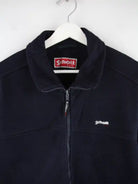 Schott Fleece Blau L – Detailansicht Vorderseite