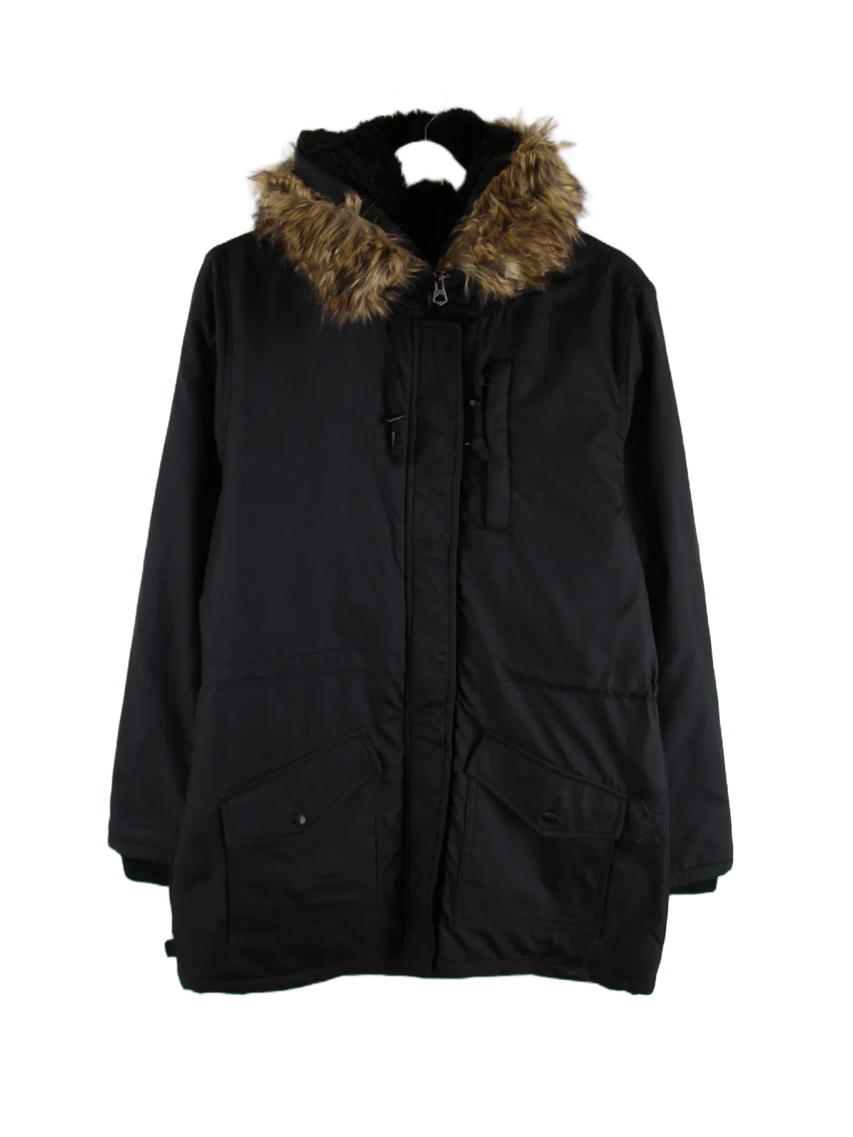 Schott Jacke Schwarz XL – Vorderseite