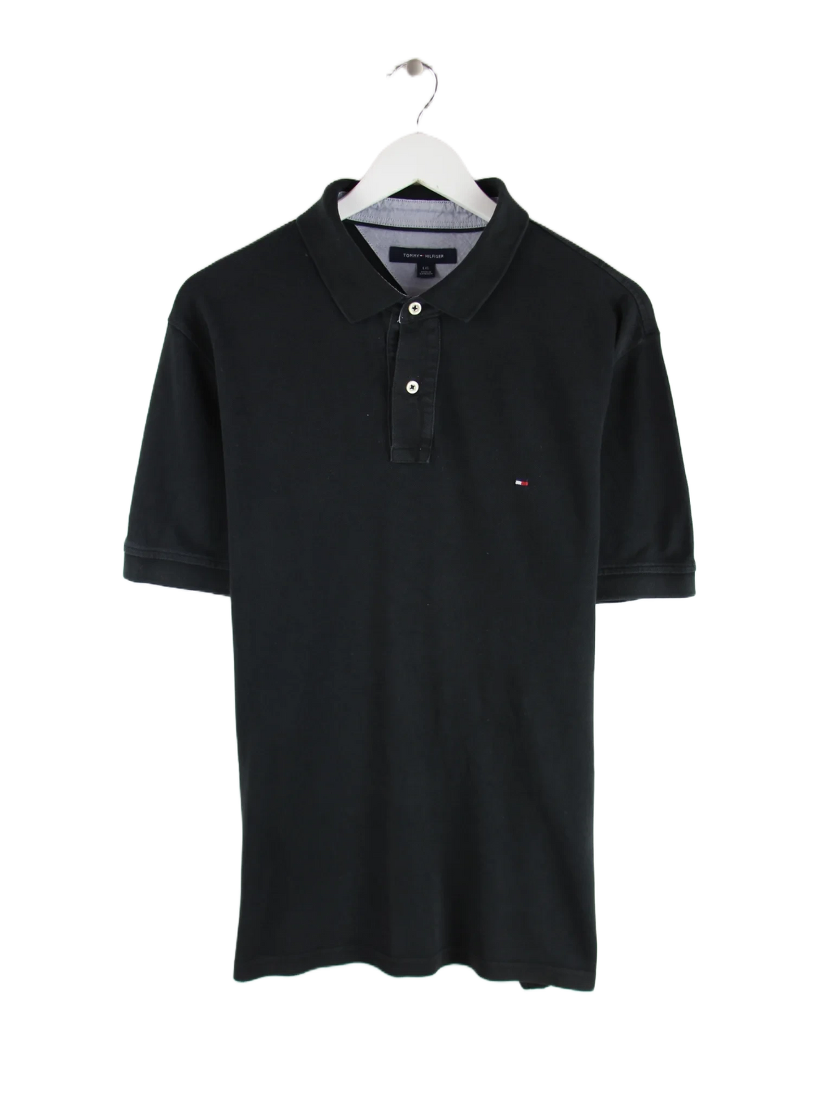 Tommy Hilfiger Polo Schwarz L – Vorderseite