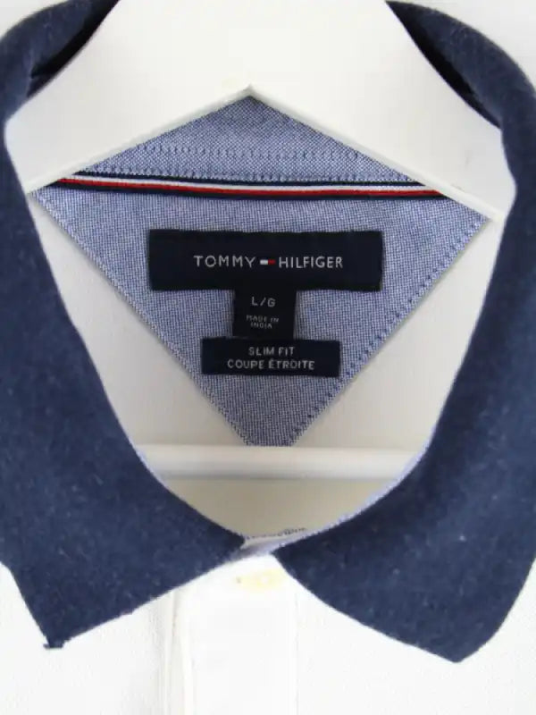 Tommy Hilfiger Polo Weiß L – Etikett