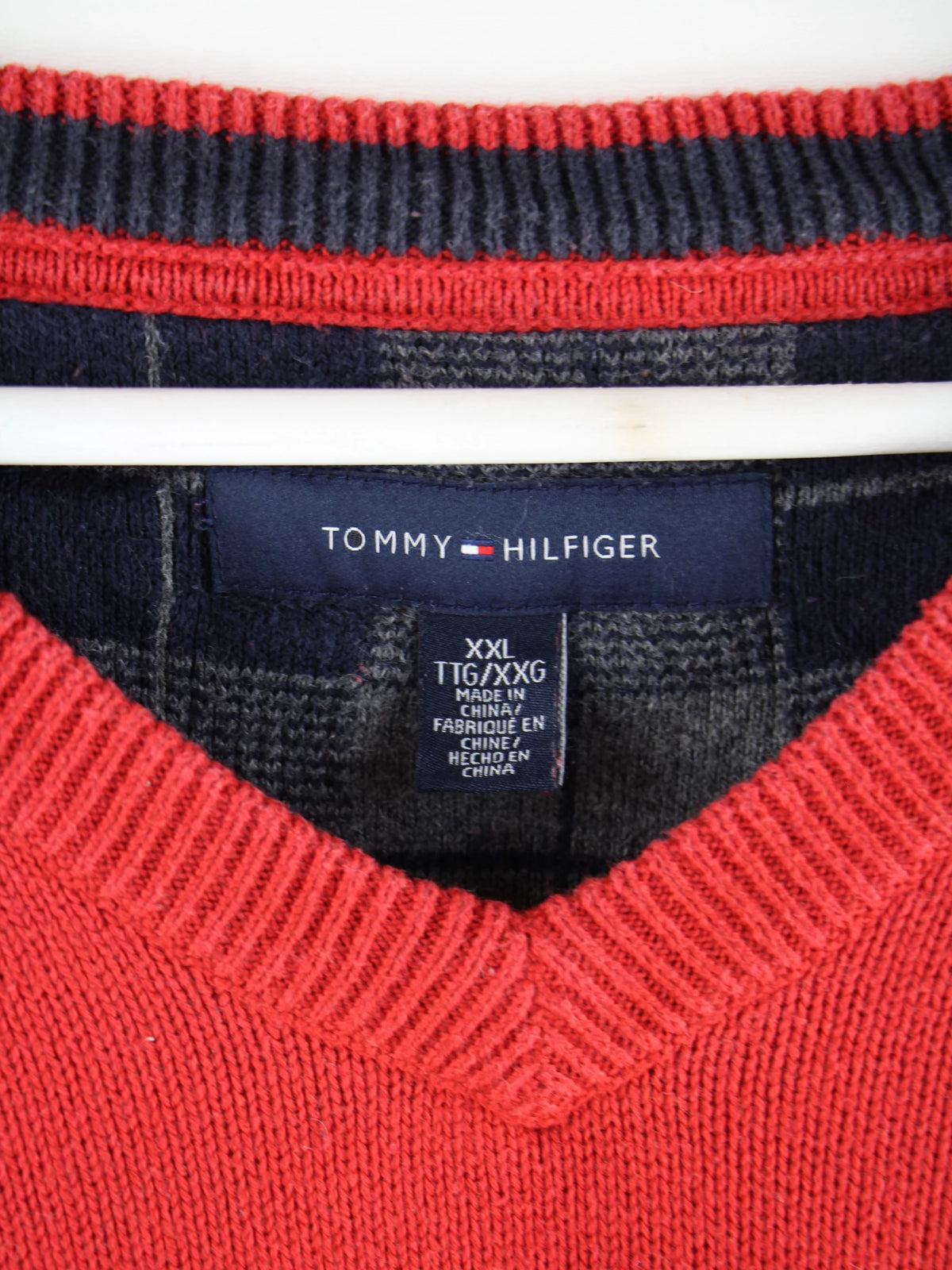 Tommy Hilfiger Pullover Rot XXL – Etikett