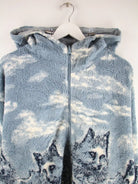 Vintage Fleece Blau 4XL – Detailansicht Vorderseite