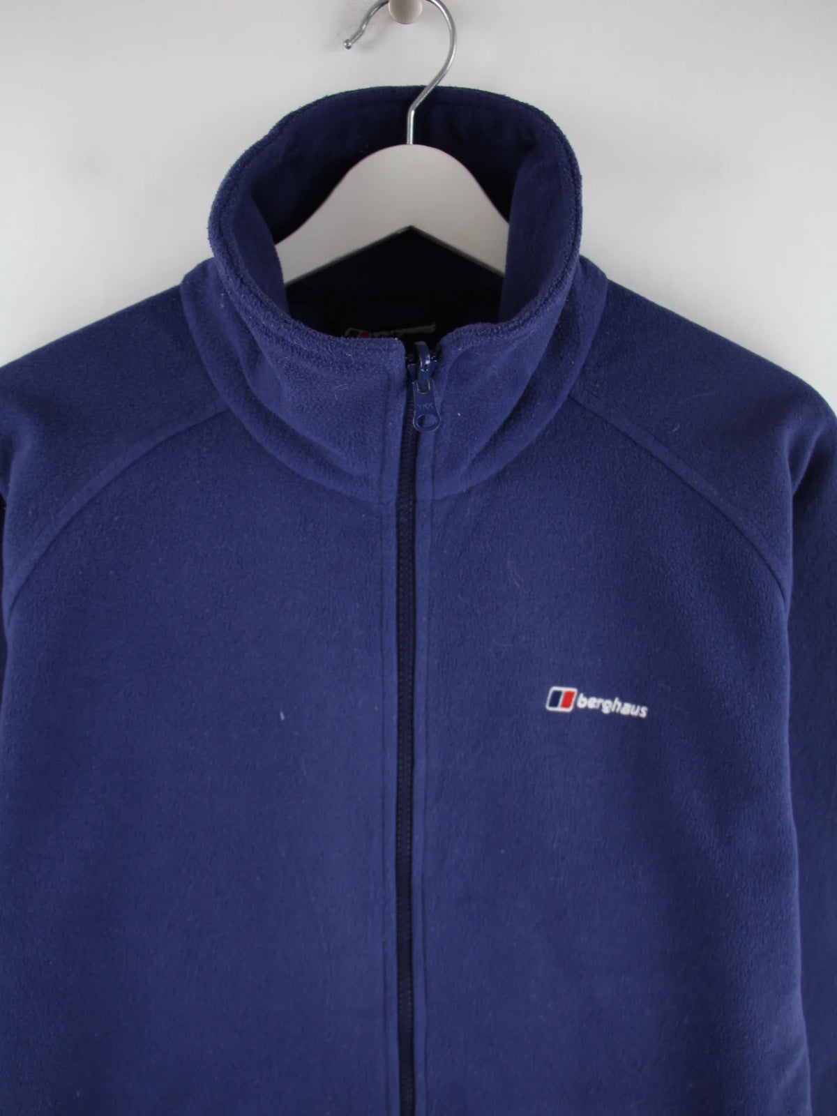 Vintage Fleece Blau L – Detailansicht Vorderseite