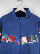 Vintage Fleece Blau L – Detailansicht Vorderseite