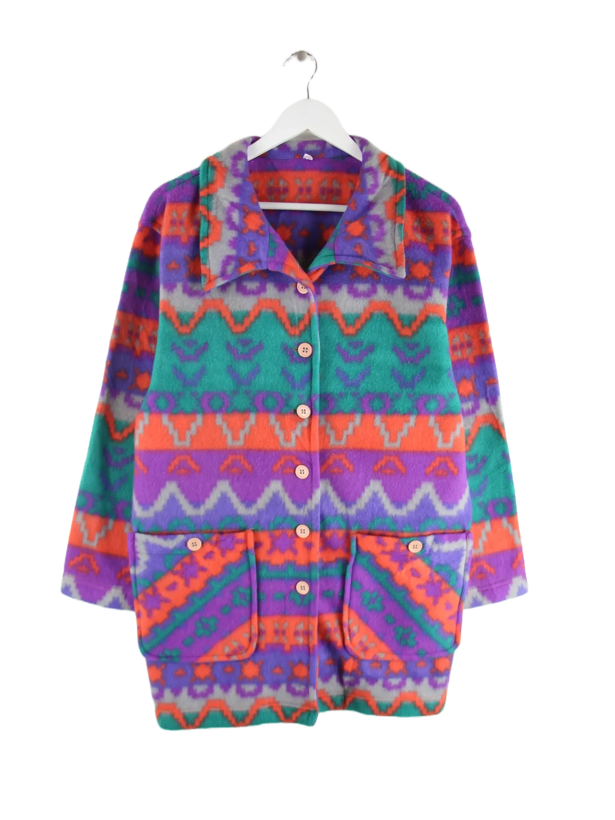 Vintage Fleece Mehrfarbig L – Vorderseite