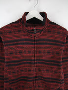 Vintage Fleece Rot L – Detailansicht Vorderseite