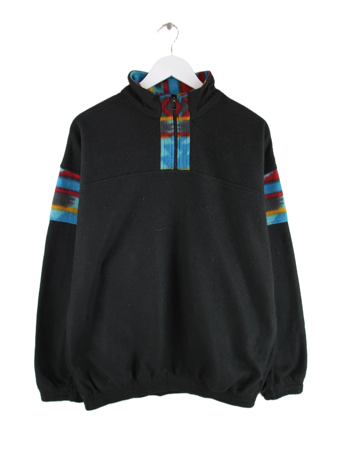 Vintage Fleece Schwarz XL – Vorderseite