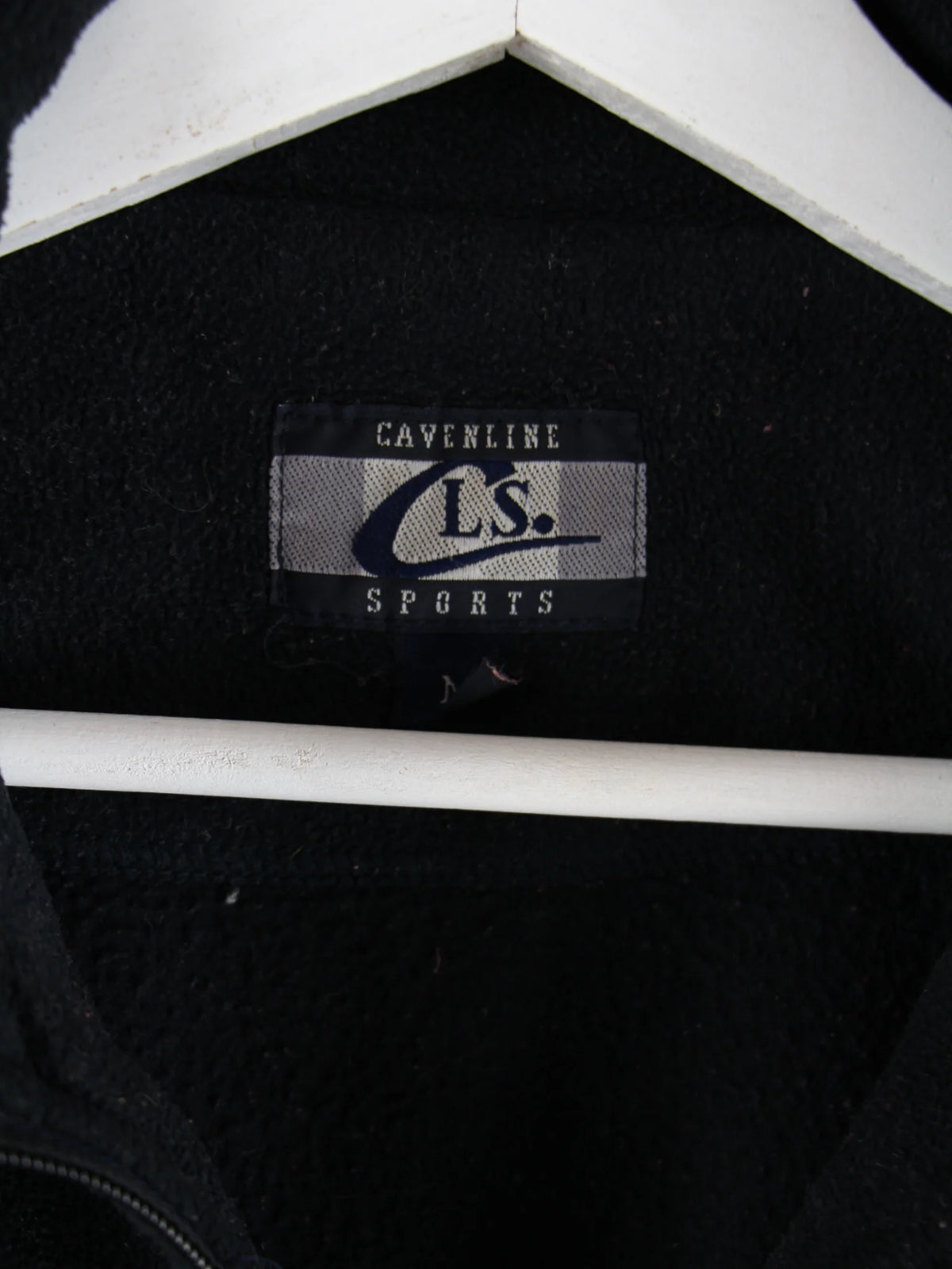 Vintage Fleece Schwarz M – Etikett