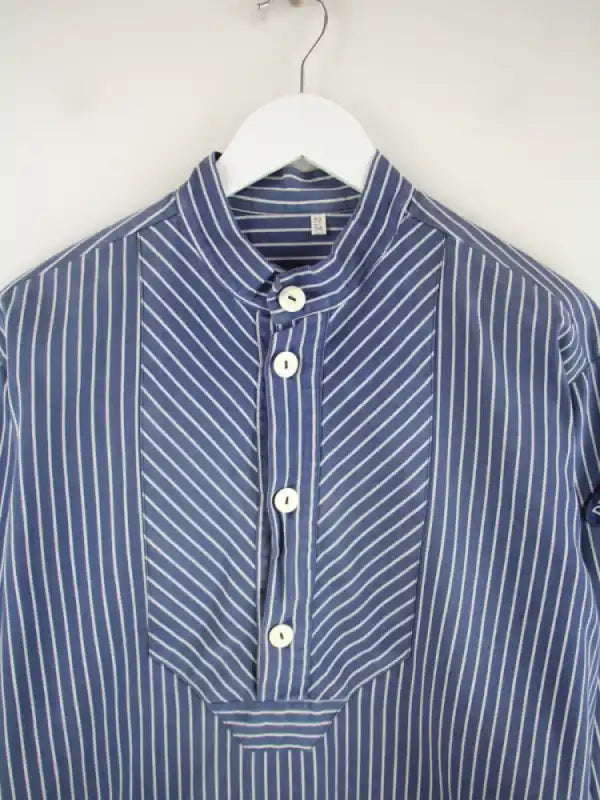Vintage Freizeit Hemd Blau XL – Detailansicht Vorderseite