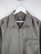 Vintage Freizeit Hemd Grau XXL – Detailansicht Vorderseite