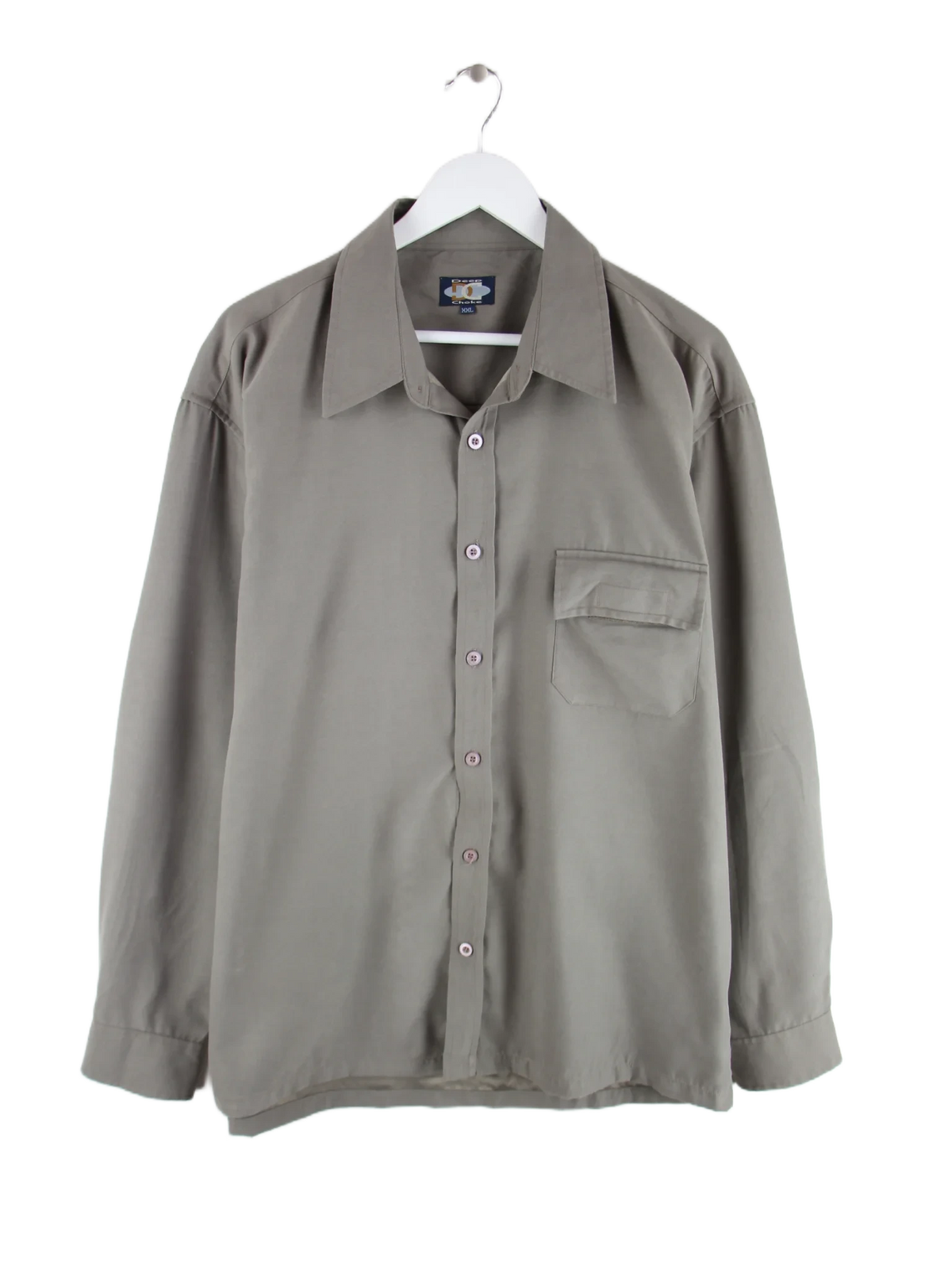 Vintage Freizeit Hemd Grau XXL – Vorderseite