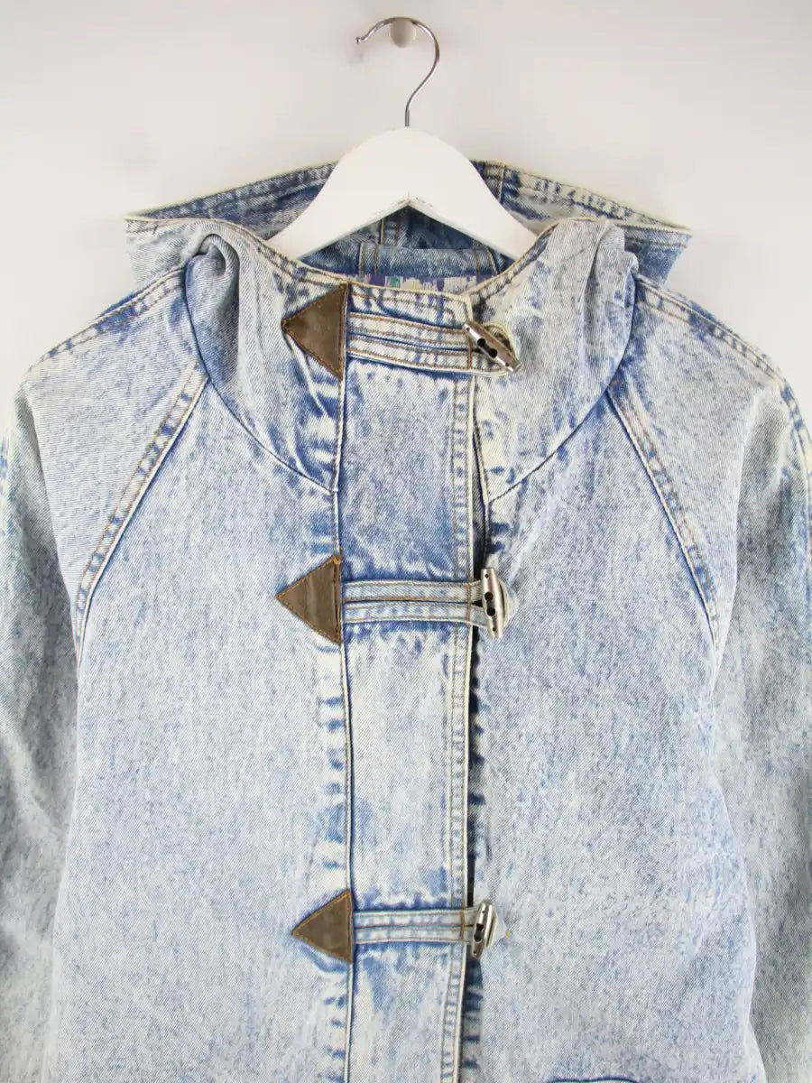 Vintage Jacke Blau M – Detailansicht Vorderseite