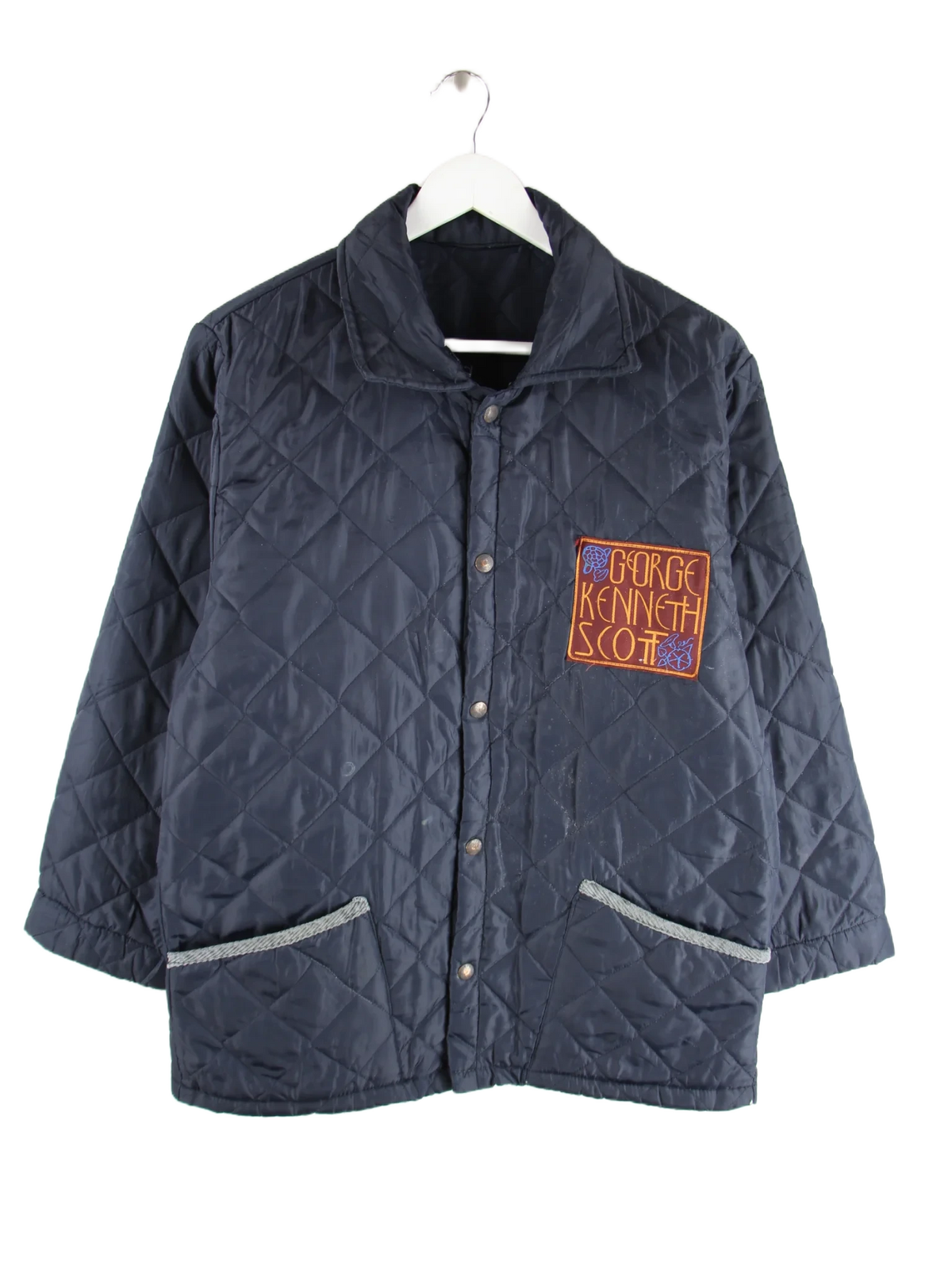 Vintage Jacke Blau M – Vorderseite
