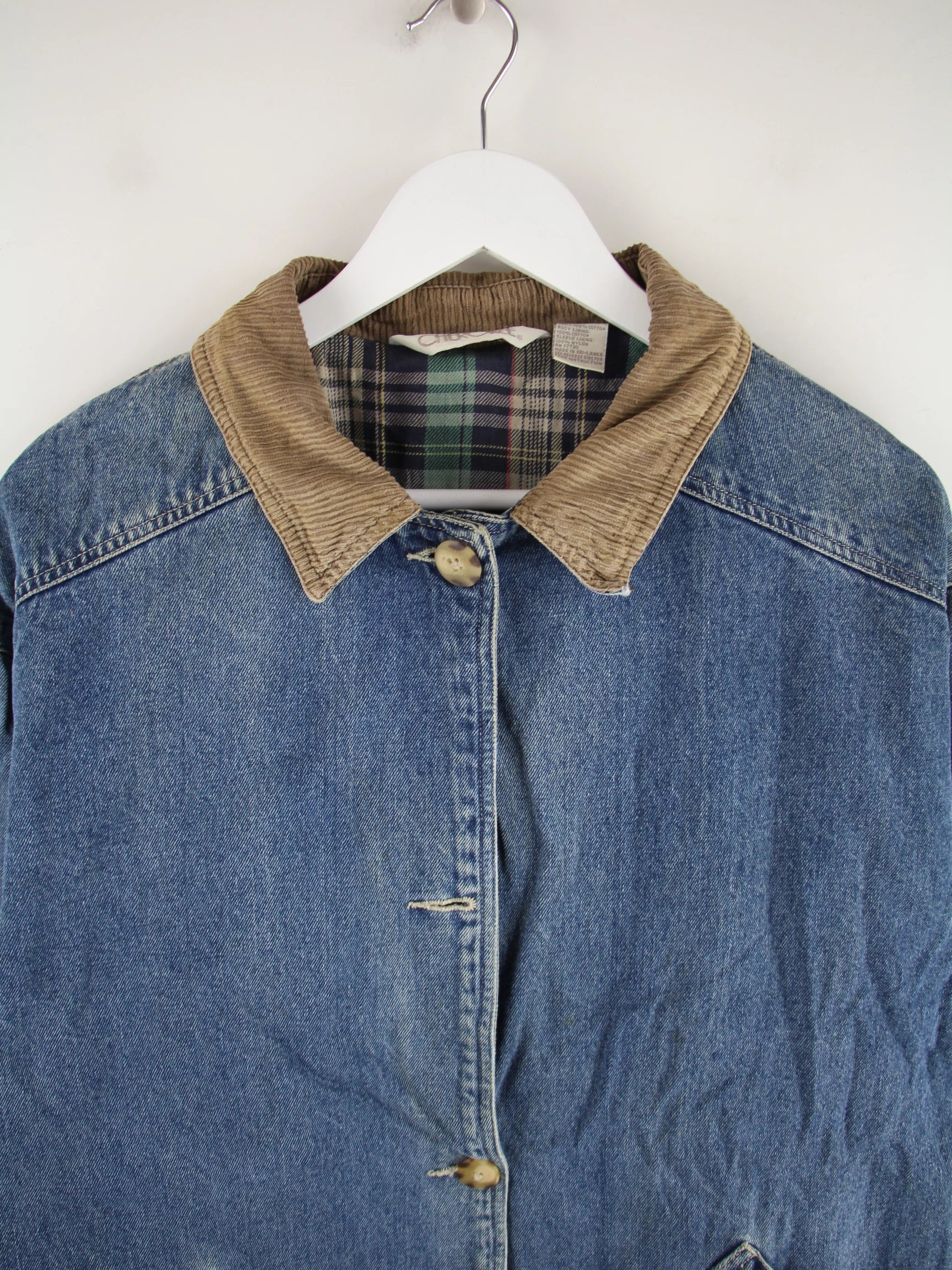 Vintage Jacke Blau L – Detailansicht Vorderseite