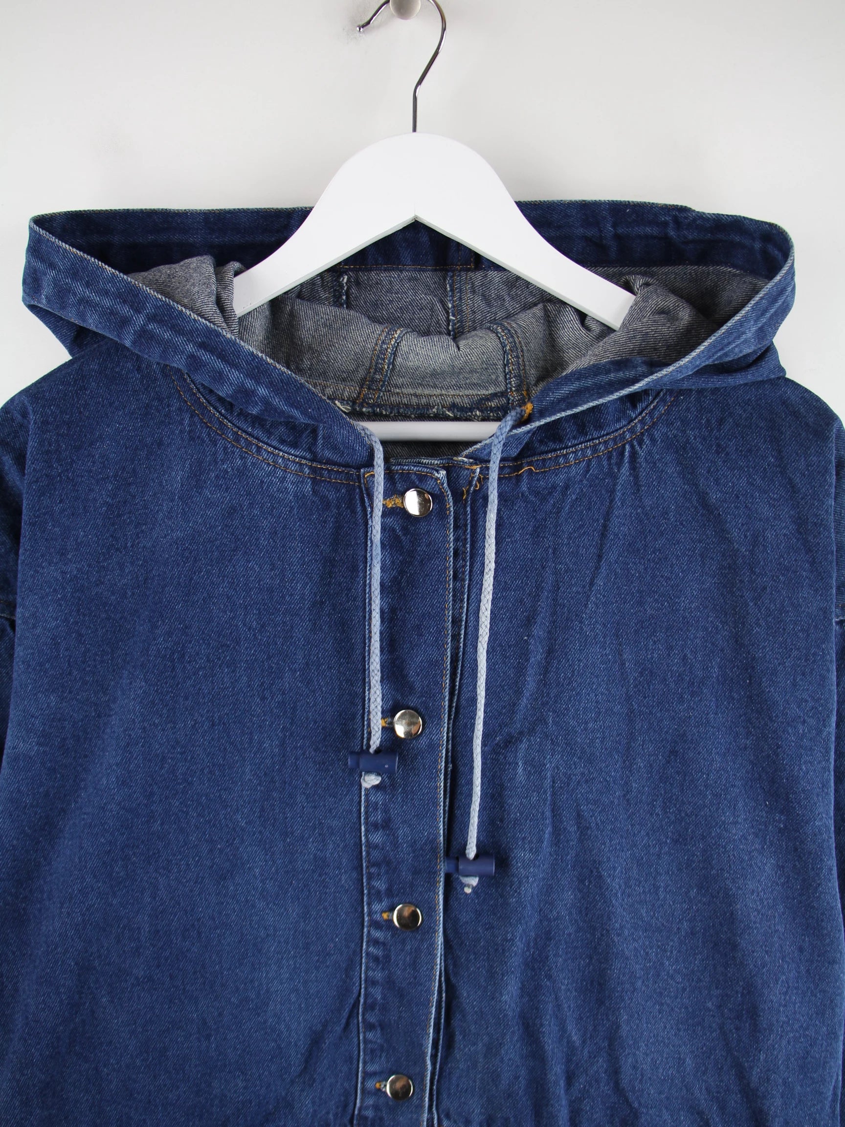 Vintage Jacke Blau XL – Detailansicht Vorderseite