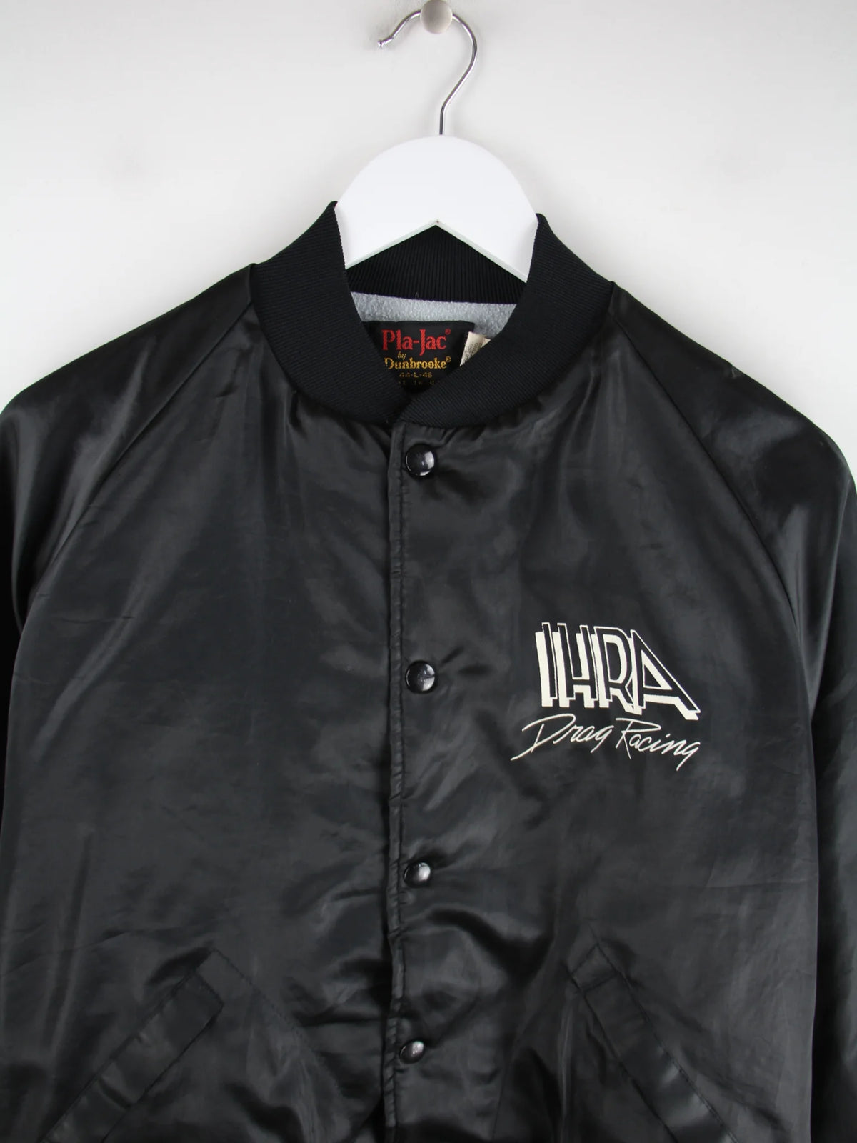 Vintage Jacke Schwarz L – Detailansicht Vorderseite