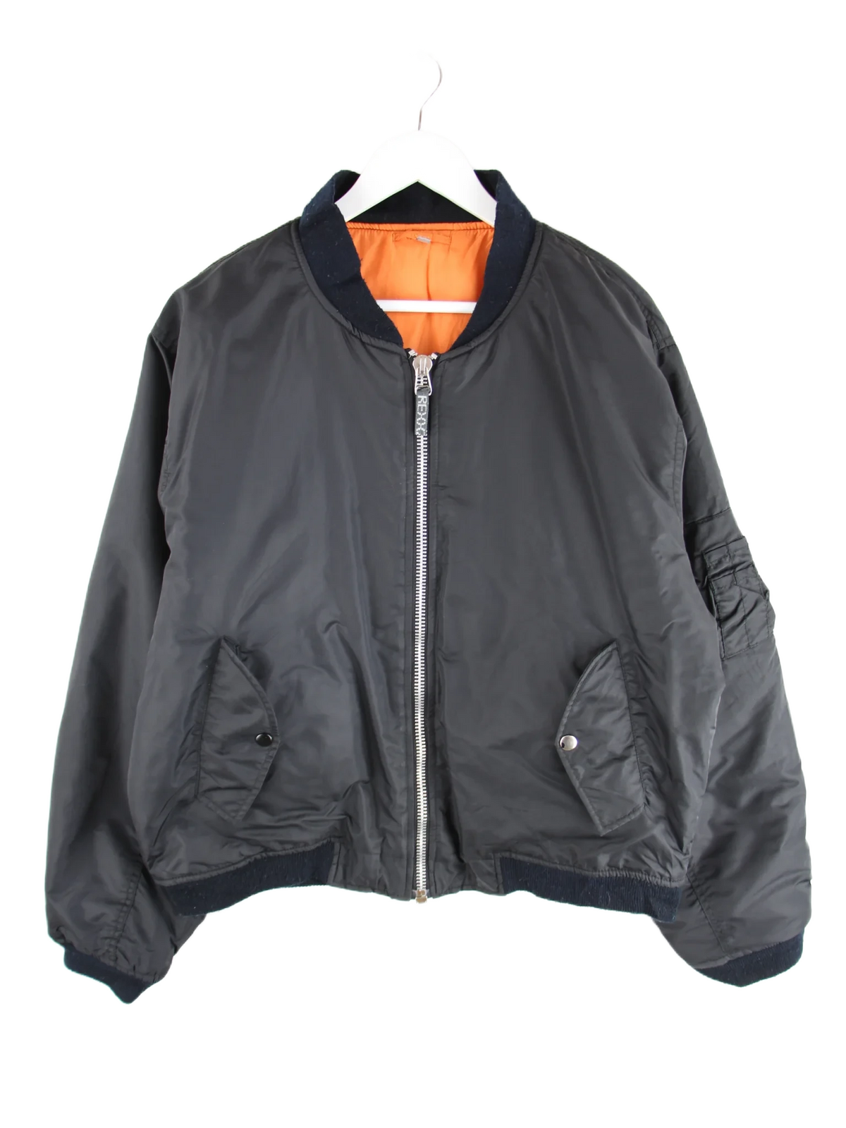 Vintage Jacke Schwarz L – Vorderseite