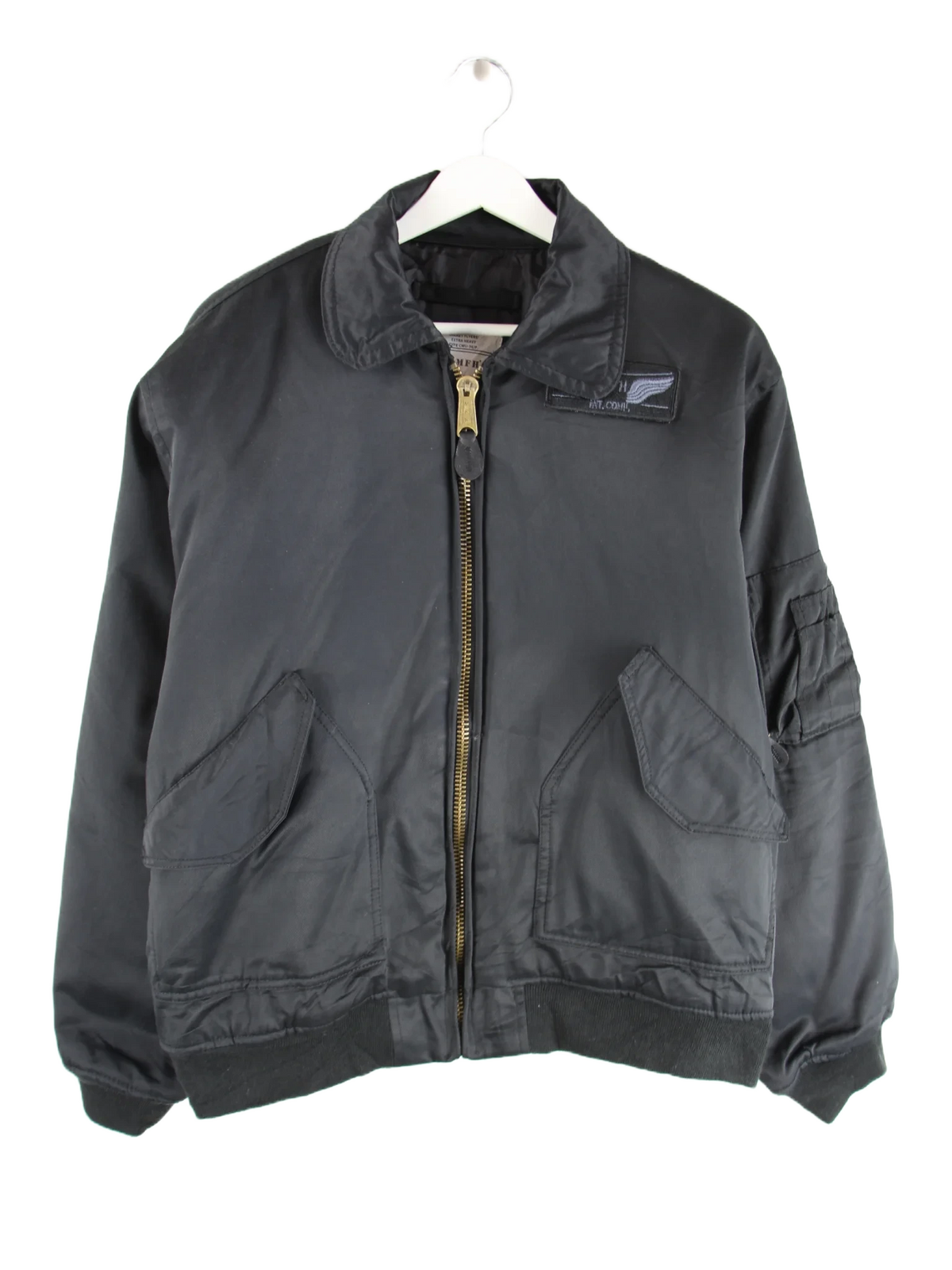 Vintage Jacke Schwarz M – Vorderseite