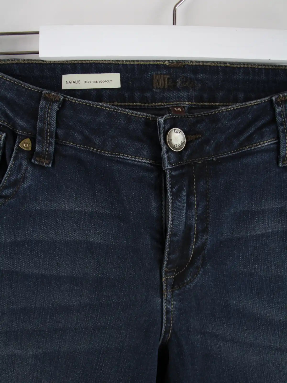 Vintage Jeans Blau – Detailansicht Vorderseite