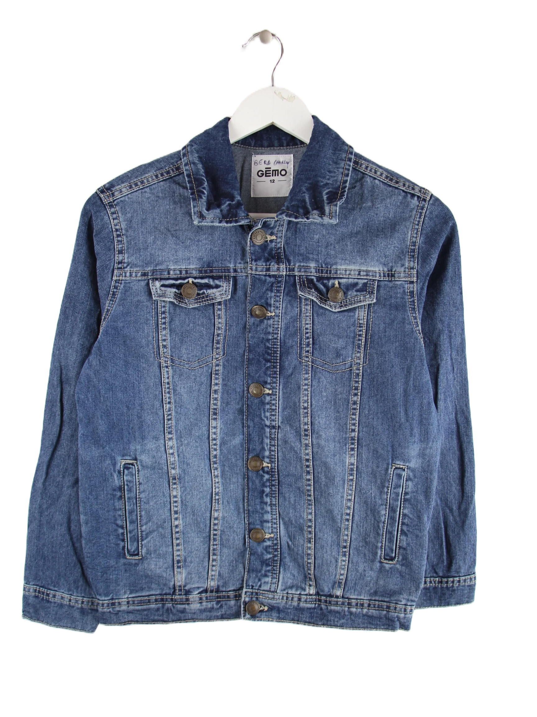 Vintage Jeansjacke Blau S – Vorderseite